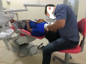 Dental care for a young Amerindian